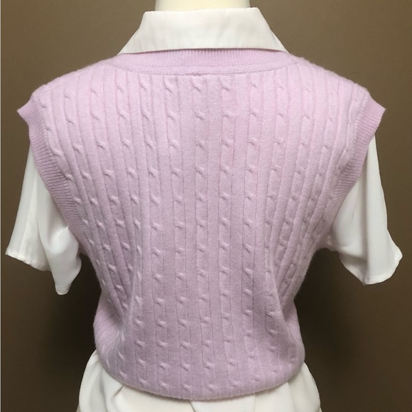 NEW Simons ( Twik) Stretchy Cable Knit Vest - Picture 3 of 5